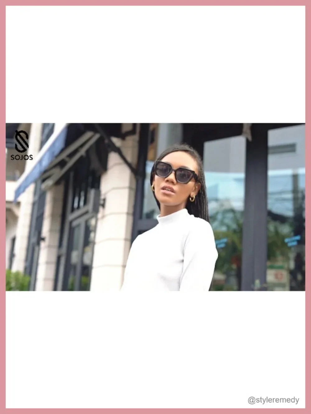 Oversized Square Cateye Sunglasses for Women